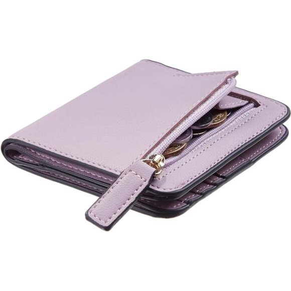 Slim Bifold Credit Card Holder, Violet - Picture 2 of 6